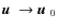 $\mbox{$\vec{u}$ } {}\rightarrow\mbox{$\vec{u}$ } {}_0$