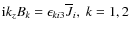 ${\rm i} k_z B_k = \epsilon_{ki3} \overline{J}_i,~ k=1,2$