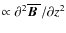 $\propto{\partial {^2\overline{\mbox{\boldmath$B$ }}{}}/\partial {z^2}}$