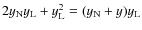 $2y_{\rm N}y_{\rm L}+y_{\rm L}^2=(y_{\rm N}+y)y_{\rm L}$