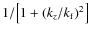 $ 1/\big[1+(k_z/k_{\rm f})^2\big]$
