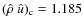 $(\hat{\rho}~\hat{u})_{\rm c} = 1.185$