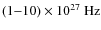 $ (1{-}10)\times 10^{27}~{\rm Hz}$