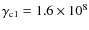 $\gamma_{\rm c1}=1.6\times 10^{8}$