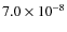 $7.0\times10^{-8}$