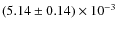 $(5.14 \pm 0.14)\times 10^{-3}$