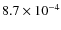 $8.7\times10^{-4}$