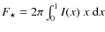 $F_\star = 2 \pi \int_0^1 I(x)~x~{\rm d} x$