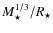 $M_\star^{1/3}/R_\star$