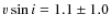 $v\sin i = 1.1 \pm 1.0$