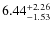 $\rm 6.44^{+2.26}_{-1.53} $
