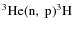 $^3{\rm He}(\rm n,~ p)^3{\rm H}$