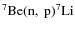 $^7{\rm Be}(\rm n,~ p)^7{\rm Li}$