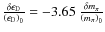 $ \frac{\delta \epsilon_{\rm D}}
{\left(\epsilon_{\rm D}\right)_0}=-3.65 ~\frac{\delta m_\pi}
{\left(m_\pi \right)_0}$