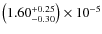 $\left (1.60^{+0.25}_{-0.30}\right ) \times 10^{-5}$