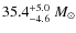 $35.4^{+5.0}_{-4.6}~M_\odot$