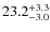 $\rm 23.2^{+3.3}_{-3.0}$
