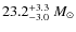 $23.2^{+3.3}_{-3.0}~M_\odot$