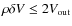 $\rho \delta V \leq 2 V_{\rm out}$