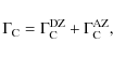 \begin{displaymath}%
\Gamma_{\rm C}=\Gamma_{\rm C}^{\rm DZ}+\Gamma_{\rm C}^{\rm AZ},
\end{displaymath}