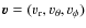 ${\vec v}=(v_{\rm r},v_\theta,v_\phi)$