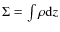 $\Sigma=\int \rho {\rm d}z$