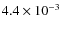 $4.4 \times 10^{-3}$