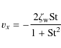 \begin{displaymath}v_x = - \frac{2\zeta_{\rm w} {\rm St}}{1+{\rm St}^2}
\end{displaymath}