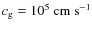 $c_{\rm g}=10^5~{\rm cm\ s^{-1}}$