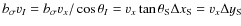 $b_\sigma v_I = b_\sigma v_x/\cos \theta_I = v_x \tan \theta_{\rm S} \Delta x_{\rm S} = v_x \Delta y_{\rm S}$