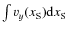 $\int v_y(x_{\rm S}){\rm d}x_{\rm S}$