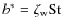 $b^\ast = \zeta_{\rm w} {\rm St}$