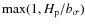 $\max(1, H_{\rm p}/b_\sigma)$