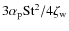 $3\alpha_{\rm p}{\rm St}^2/4\zeta_{\rm w}$