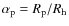 $\alpha_{\rm p} = R_{\rm p}/R_{\rm h}$