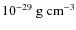 $10^{-29}~{\rm g~cm^{-3}}$