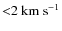 ${<}2~{\rm km~s}^{-1}$