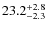 $\rm 23.2^{+2.8}_{-2.3}$