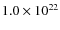$1.0\times 10^{22}$