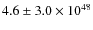 $4.6\pm3.0 \times10^{48}$