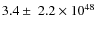 $3.4\pm\ 2.2\times10^{48}$