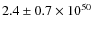 $2.4\pm0.7 \times10^{50}$