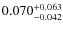 $0.070^{\rm +0.063}_{-0.042}$