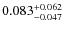 $0.083^{\rm +0.062}_{-0.047}$