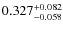 $0.327^{\rm +0.082}_{-0.058}$