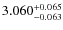 $3.060^{\rm +0.065}_{-0.063}$