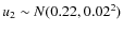 $u_2 \sim N(0.22,0.02^2)$