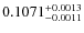$0.1071^{\rm +0.0013}_{-0.0011}$