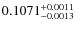 $0.1071^{\rm +0.0011}_{-0.0013}$