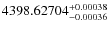 $4398.62704^{\rm +0.00038}_{-0.00036}$